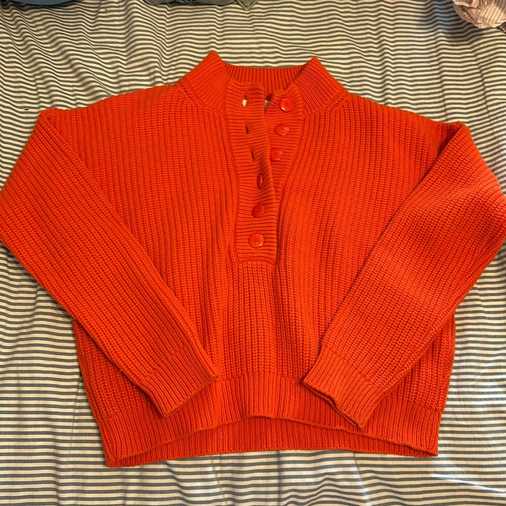 Sezane Lucas Jumper, half button wool sweater - Picture 2 of 5